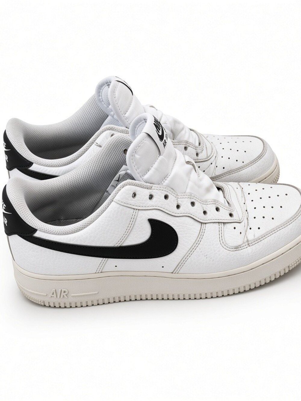 Nike Air Force 1 '07 Low White Black Sneakers Shoes Men's US 9 / EUR 42.5